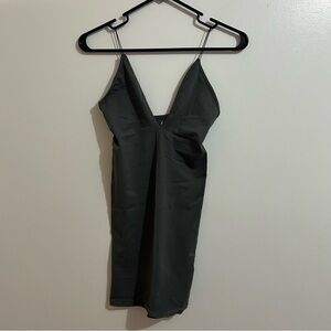 Free People Women's Intimately Seamless Mini Slip Dress Bodycon, XS/S Green/Gray